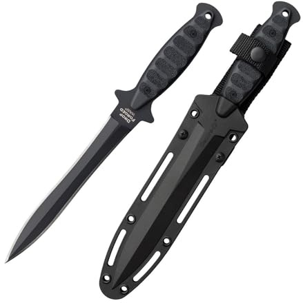 COLD STEEL Drop Forged Wasp Dagger 52100 Steel Single-Piece 6.75 Spear Point Blade 5.5 Handle Fixed Blade Knife w/Secure-Ex Sheath