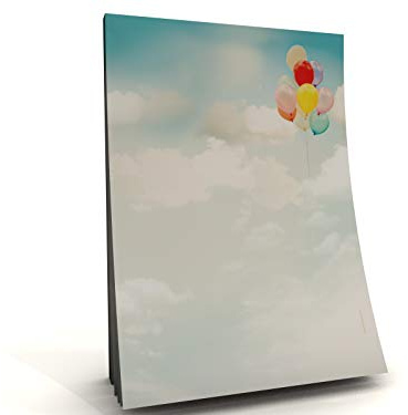Notizblocks DIN A5 2er Set mit Motiv Luftballons – 50 Blatt, 90 g/qm Papier, einseitig bedruckt – Notizblock & Briefblock für Büro und Alltag