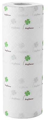 YMZ Cute Printing Washable Printing Lazy rag Kitchen Non-Woven Cloth Wet and Dry Dual-use Clean degreasing Paper Disposable Dish Cloth (Four-Leaf Clover Pattern)