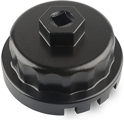 Ölfilterschlüssel, 64 mm, 14 Nuten, kompatibel mit Toyota Lexus Scion 2.0 bis 5.7L – 4Runner Avalon Camry Highlander Land Cruiser RAV4 Sequoia Sienna Tundra Tacoma, ES350 GS350 IS350 RX350, mehr