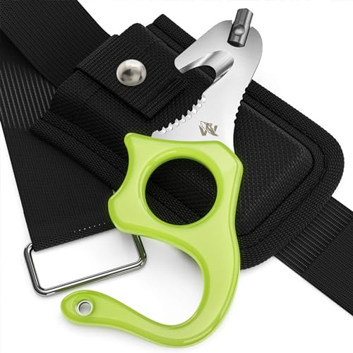 ODENWOLF Rescue Tool aus feinstem D2-Stahl - Handlicher Gurtschneider Notfallhammer Auto mit Leuchtfunktion - Nothammer Auto Sicherheitsset mit extra Aufbewahrungstasche für die Sonnenblende