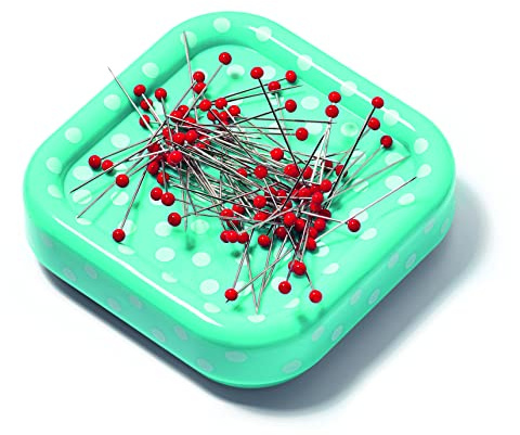 Prym Love Magnetic Cushion with 100 Glass Head Pins, Turquoise, 60112