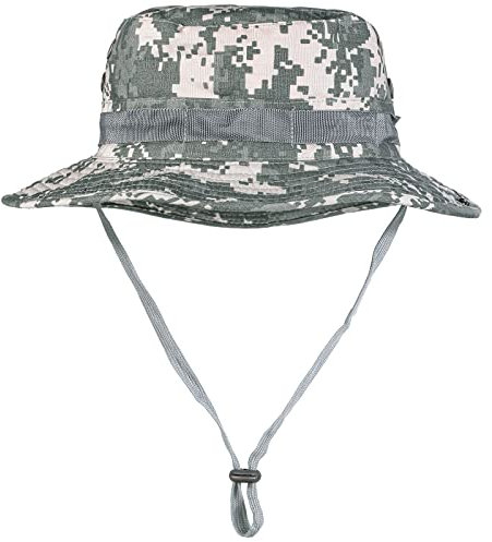 KYEYGWO Militär Boonie Hut für Herren und Damen, Klassisch Buschhüte Breiter Krempe Sonnenhut Outdoor Fischerhüte Sommer Hat für Angeln Camping Wandern, ACU Camouflage