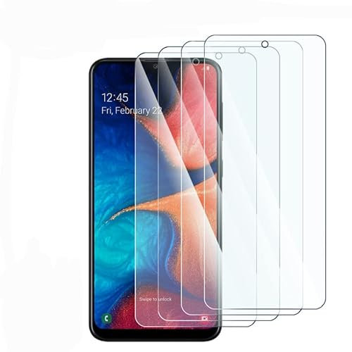 Karylax - Protector de pantalla de cristal suave, dureza 9H, antiarañazos, protector de pantalla para smartphone POCO F3 (Pack x4)