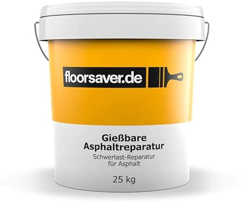 Floorsaver Gießbare Asphaltreparatur - Reparaturmörtel für Asphalt - 25kg