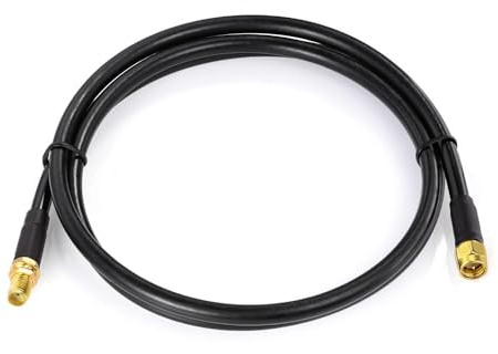 Bingfu Câble Rallonge Antenne 4G 5G GSM SMA Mâle à Femelle ALSR240 1 m | Câble Extension Coaxial Faible Perte, pour Routeur Modem Box SIM, Radio Amateur, GPS Voiture, Récepteur ADS, Dongle RTL-SDR
