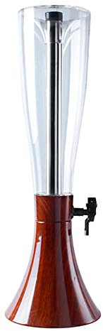 Dispensador de Cerveza, Dispensador de Torre de Cerveza con Barril de Cerveza, Dispensador de Torre de Bebidas Transparente de 4 L, con Tubo de Hielo de Acero Inoxidable Extraíble, Fácil de Limp