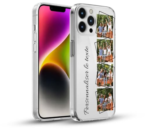 CHABDA Personalisierte Handyhülle für iPhone 13,Personalisiert Hülle mit Eigenem Foto Bedrucken Bild Text Selbst Gestaltet Schutzhülle, Transparent Silikon Stoßfest Individuelle Custom Case
