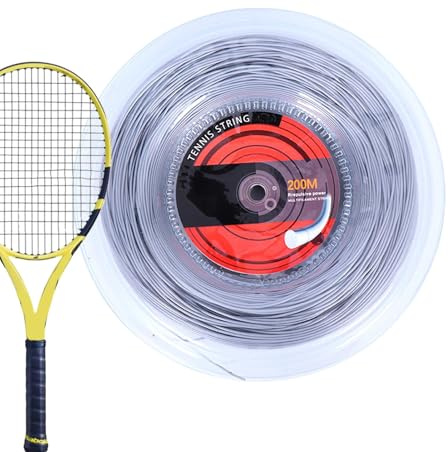 Cuerda de tenis de nailon, cuerda de raqueta de tenis de 656 pies, compatible con los brazos, mejora la experiencia de golpeo, cuerda de 16 g / 1,35 mm para jugadores de tenis, accesorios deportivos
