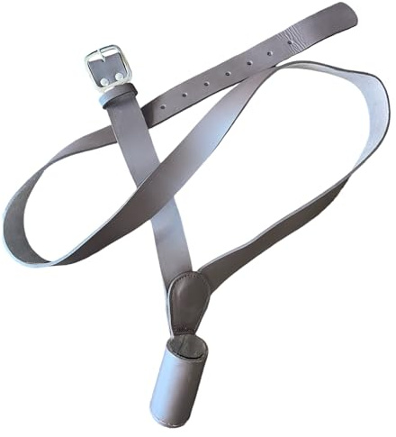 Brown Leather Flag Pole Holder Cross Belt