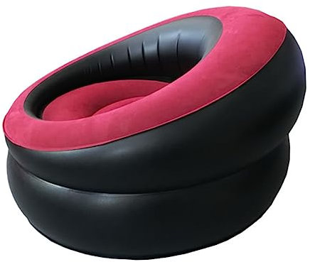 MAGICLULU Aufblasbares Sofa Lazy Couch Beflockungsmaterial Bequeme Berührung Einfache Reinigung