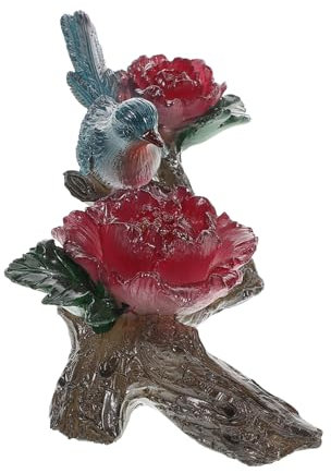 Cabilock -Figur Zum Sammeln Vogelstatue Aus Harz Veränderliche Blumenfigur Für Teetisch Heimdekoration Und Gartenfiguren Teezubehör
