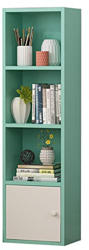 Bücherregal aus Holz für Kinder, mit Türen, Bücherregal, platzsparendes Bücherregal für Kinderzimmer (Weiß/Rosa/Buche/Grün)