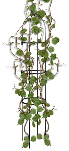 Obélisque de Support végétal - Treillis en métal, Cadre de Jardin | Structure enduite d'EP Robuste pour Grimper Les Fleurs, Tour de Cage de Vigne extérieure pour Roses et décoratives