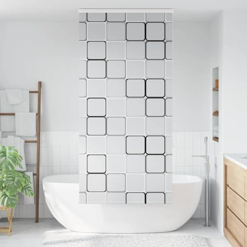Tenda a rullo per doccia con cassetta, 100 x 240 cm, materiale PEVA, larghezza 96 cm, impermeabile e durevole per bagno e finestre