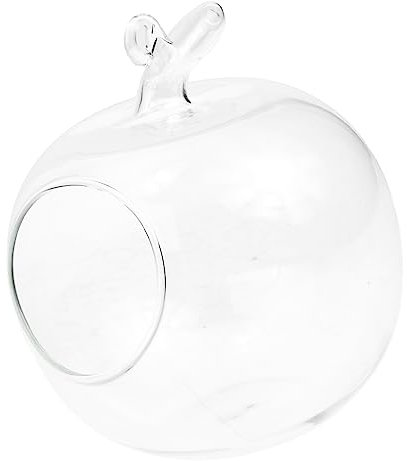 Apple Hydroponic Vase - Transparent Glass Flower Planter for Home Decor Creative Indoor Terrarium Display Ideal for Hydroponic Plants and Floral Arrangements