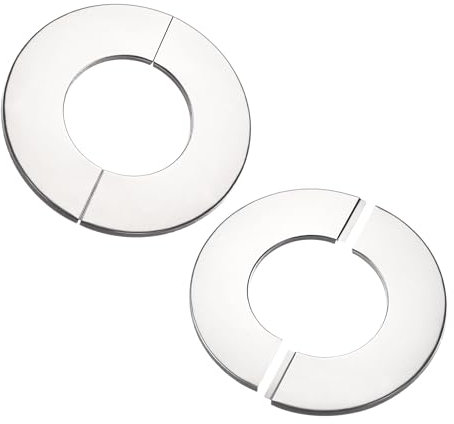 QUARKZMAN Flangia Divisa a Parete, Piastra di Rivestimento Rotonda in Acciaio Inossidabile per Tubo di Diametro 60mm 2Pz