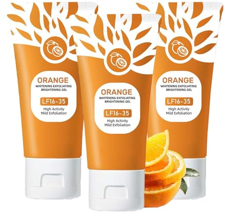 Natürliches Orange Peeling Gel, Orange Gesicht Reinigung Peelings 50g, Brightening Exfoliating Gel Für Gesicht Tiefenreinigung und Glättung (3PCS, 50g)