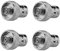 4 Piezas Adaptador SMA Macho Macho Conector para Antenas y Dispositivos de Radio y CCTV