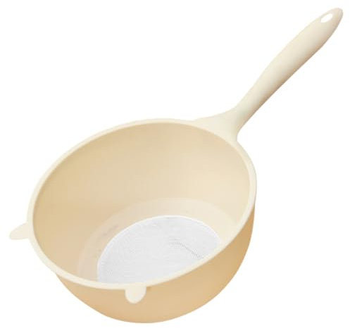 Luxshiny Colador De Arroz Plástico Asa, Colador Escurridor De Malla Fina Para Frutas y Verduras, Utensilio De Drenaje Para Cocina