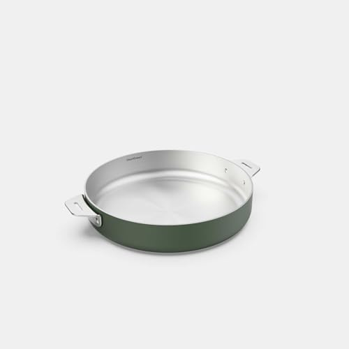 COOKUT La meravigliosa padella in acciaio INOX, 24 cm, colore: verde