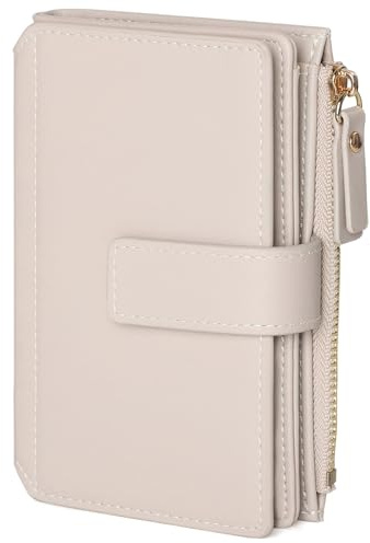 RRANCharltu Portefeuille Femme Cuir Porte Monnaie Femme Blocage RFID Gris