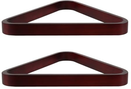 Hohopeti Soporte Triangular para Bolas de Billar 572 MM de Madera Maciza 2 Piezas Color Vino Tinto Accesorio para Mesa de Billar Americano Snooker