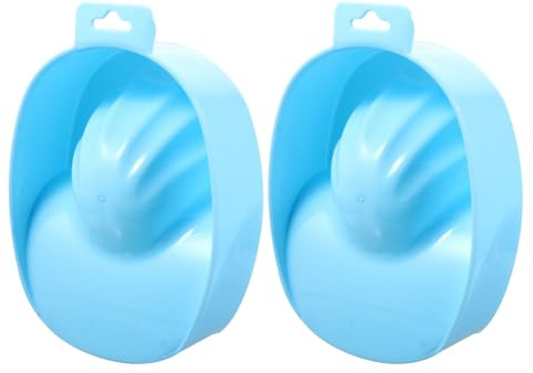 CIYODO Maniküre Einweichschalen Flache Handpflegeschalen aus Kunststoff 2 Stück für Nagelpflege und Gelnägel Entfernung für Nail Art Anwendung