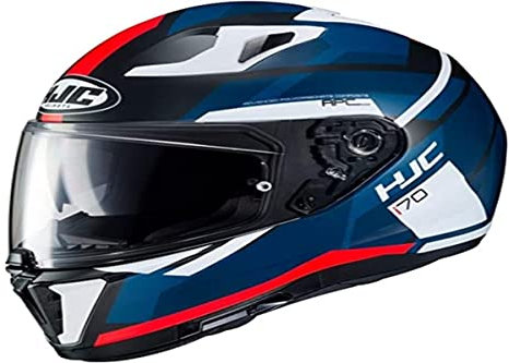 Motorradhelm HJC i70 ELIM MC1SF, Schwarz/Blau/Weiss/Rot, XS