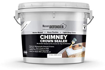 MasonryDefender Chimney Crown Sealer - Brushable Sealant Fixes Cracked Chimney Tops & Prevents Chimney Leaks