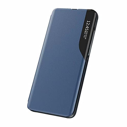 Coque-fodral till Samsung Galaxy S20 FE Skal, sidosmart display liten fönster mobiltelefon skyddande skal, stötsäker TPU bokstil ultratunnt telefonskal för Samsung Galaxy S20 FE-Kungsblått
