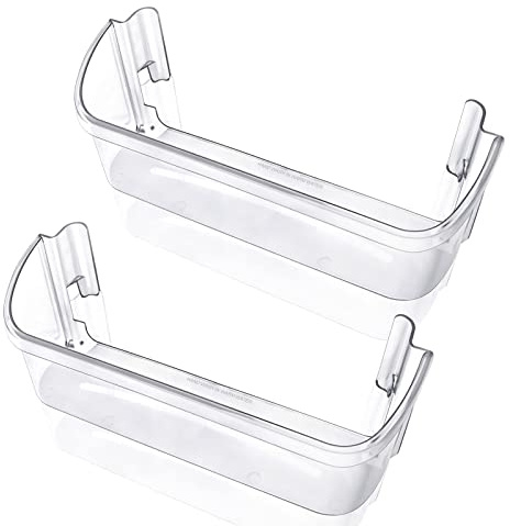 UPGRADED 2 Pack 240323002 Refrigerator Door Bin Shelf Compatible with Frigidaire & Kenmore Bottom 2 Shelves on Refrigerator Side, PS429725, AP2115742 Replacement Parts