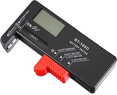 iplusmile Digital Battery Tester Volt Checker for Aa Aaa C-size Button Cell Batteries Accurate Readings for Home Use