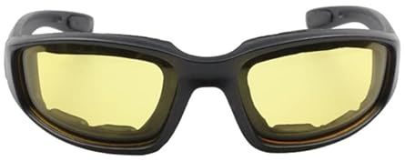 TMDGG Motorradbrille polarisierte Sonnenbrille für EyewearMen Augenschutz Winddichte Motobrille (Farbe: Gelb)