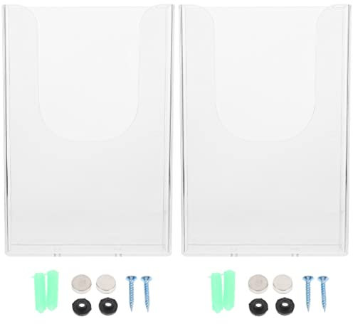 STOBOK 2stücke Wandmontierter Transparenter Dokumentenhalter Für Ordner Und Prospekte Platzsparender Wandorganizer Für Büro Und Zuhause Praktischer Aufbewahrungsrahmen Für