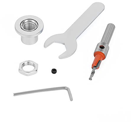 Wilsnsun Hartmetallbestückter 90°-Kegelsenker mit einstellbarem, reibungsarmem Tiefenanschlag, 8 mm Durchmesser x 2,8 mm Bohrdurchmesser x 8 mm Senker Durchmesser – 88206