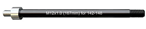 Adapter für Fahrradanhänger, Steckachse, 12 mm Steckachse mit 1,0/1,5/1,75 Gewindesteigung, Schaftlänge 167 ~ 185 mm