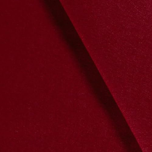 generisch Bastelfilz Meterware - Filzstoff basteln - Dicker Filz Uni - Taschenfilz nähen - robuster Nadelfilz - Dicker Dekofilz einfarbig - 3 mm DICK *** 50 cm x 90 cm ***, Farbe: 018 Bordeaux