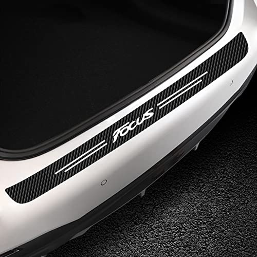 EAGLEG Protección para Parachoques Trasero Coche, para Fo-rd Focus 4 3 2 MK4 MK3 MK2, Fibra Carbon Maletero de Coche ​Antirrayas Pegatinas Tiras Protectoras Accesorios,Black