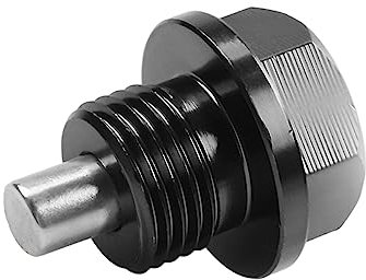 CGEAMDY Stainless Steel Sump Drain Nut Bolt, Sump Drain Nut Bolt Red Copper Crush Washer Compatible with BMW Volvo Ram Dodge & Porsche (Black/M14x1.5cm)