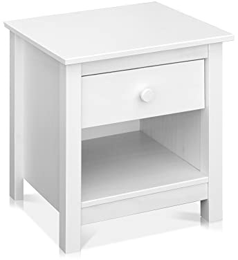moebel-eins TOBINO Nachtkommode mit 1 Schublade, Material Massivholz, Kiefer