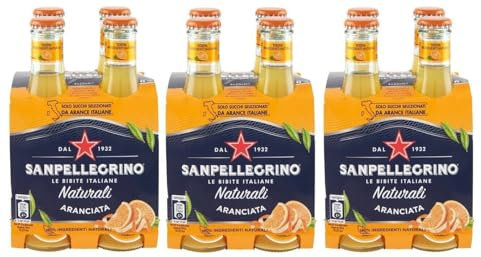 SanPellegrino 12er-Pack San Pellegrino Aranciata Erfrischendes italienisches Alkoholfreies Getränk mit Orangensaft 20cl Einweg-Glasflasche