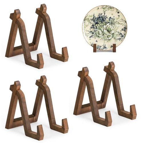 ANBOXIT Tallriksstativ för Display, 20,3 cm 3 - Pack, Tallrikshållare Stativ Det kan Användas som Fotoställ, Bildställ, Vinylskivhållare