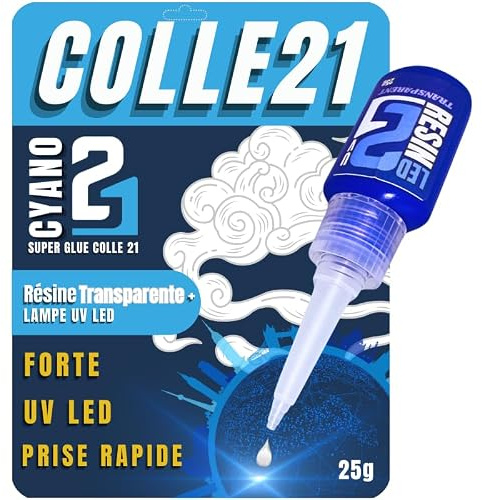 Colle21 Resina Trasparente LED UV – Resina Epossidica di Alta Precisione per Modellismo, Bricolage e Creazioni DIY