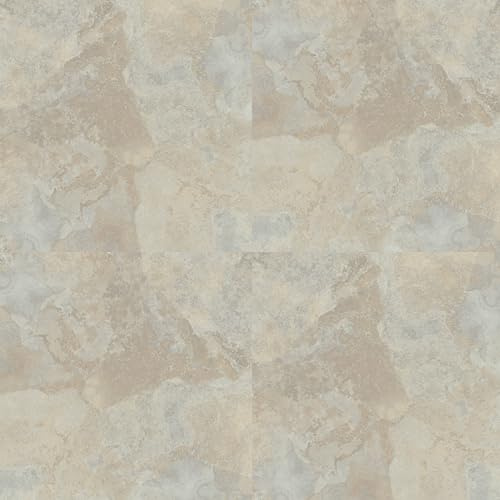 Arthouse | Stone Natural Artifix Floor Tile | Peel and Stick Vinyl | Neutral Natural Stone Effect | Low-Maintenance & Durable Flooring | 30 x 30cm | Pack of 10 Tiles