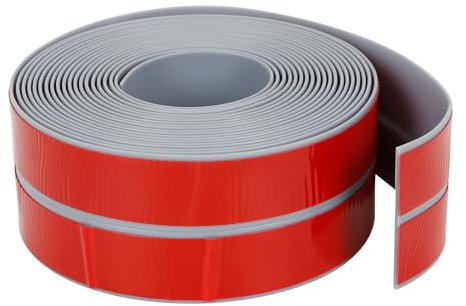 Weichsockelleiste Selbstklebend, 6M Sockelleiste Küche, Flexible Abschlussleiste Küchenarbeitsplatte, PVC Dichtungsband für Küche Badezimmer, Wasserdicht Dekorativ (Grau, 30x30mm)