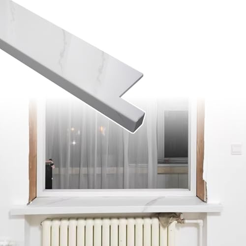 Davanzale per Finestra Copertura del Davanzale della Finestra con Finitura in Marmo Bianco, Copertura Impermeabile del Davanzale della Finestra, Protezioni per Il Davanzale della Finestra Il Soggiorno
