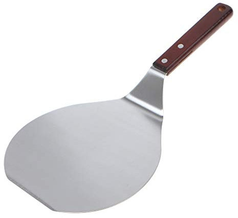 Pelle à pizza anti-brûlure avec poignée en bois de 33 cm - Spatule en acier inoxydable - Accessoire de cuisine