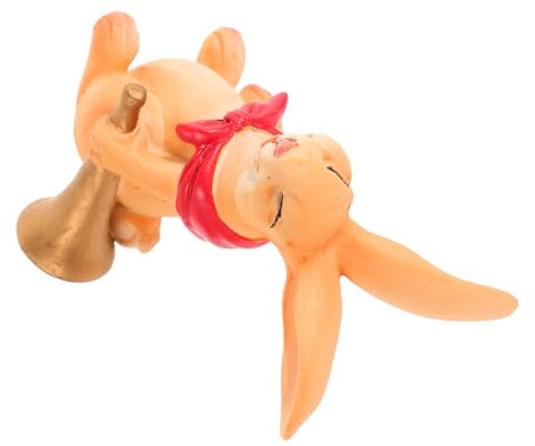 PRETYZOOM Unique Rabbit Statue Band Member Theme Musical Decor for Family Room Desktop