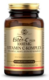 SOLGAR® Ester-C Plus (1000 mg) - Vitamin C-Komplex mit patentiertem Ester-C®, Citrus Bioflavonoiden, Acerola-Extrakt, Hagebutten-Pulver und Rutin - 30 vegane Kapseln